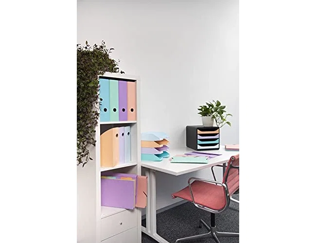 Exacompta BIG-BOX Aquarel Negro 4 Cajones Colores Pastel Glossy Exacompta BIG-BOX Aquarel Negro 4 Cajones Colores Pastel Glossy