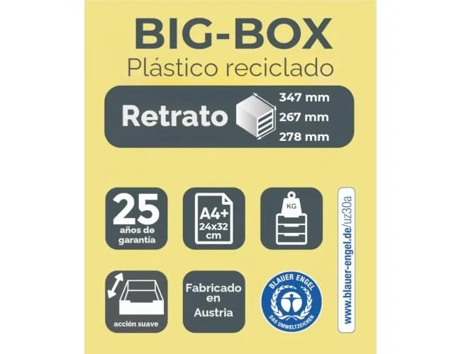 Exacompta BIG-BOX Aquarel Negro 4 Cajones Colores Pastel Glossy Exacompta BIG-BOX Aquarel Negro 4 Cajones Colores Pastel Glossy