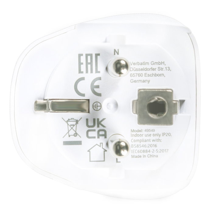 Verbatim WTEU-02 Adaptador de Viaje Blanco Verbatim WTEU-02 Adaptador de Viaje Blanco