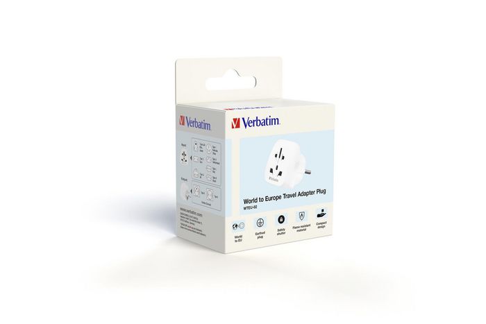 Verbatim WTEU-02 Adaptador de Viaje Blanco Verbatim WTEU-02 Adaptador de Viaje Blanco