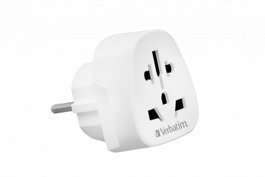 Verbatim WTEU-02 Adaptador de Viaje Universal Blanco