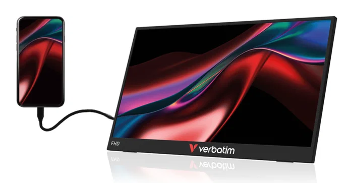 Verbatim Monitor Portátil Táctil 15.6 Pulgadas Full HD IPS Serie LIGHT