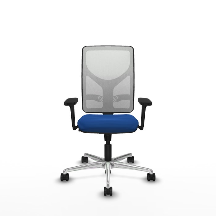 PIQUERAS Y CRESPO Silla de oficina Motilla con Mecanismo Sincro, Azul y Blanco