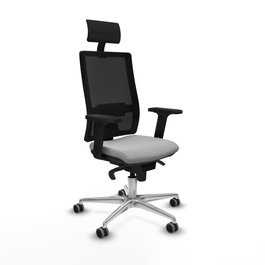 PIQUERAS Y CRESPO Silla de oficina Horna Gris con mecanismo Sincro