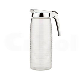 Valira Jarra de Cristal con Tapa Cromada Modelo 1969, 1.4 Litros, Cierre Deslizante