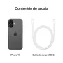 Apple iPhone 17 Smartphone 256 GB Negro 6.3" (16 cm) Pantalla Super Retina XDR 5G Dual SIM (eSIM) iOS 26 Chip A19 Cámara Dual 48 MP Carga Rápida MG6J4QL/A