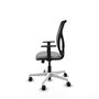 PIQUERAS Y CRESPO Silla de oficina Motilla con mecanismo Sincro/Traslack, Gris y Negro