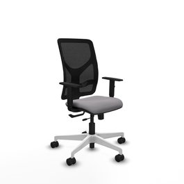 PIQUERAS Y CRESPO Silla de oficina Motilla con mecanismo Sincro/Traslack, Gris y Negro