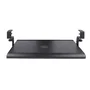 Startech KEYBOARD-TRAY-CLAMP1 Bandeja de Teclado Bajo Escritorio Ajustable y Deslizante - Soporta 12 kg, 3 Alturas, Instalación Fácil, Superficie 700x310 mm, Negro