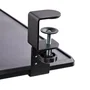 Startech KEYBOARD-TRAY-CLAMP1 Bandeja de Teclado Bajo Escritorio Ajustable y Deslizante - Soporta 12 kg, 3 Alturas, Instalación Fácil, Superficie 700x310 mm, Negro