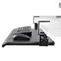 Startech KEYBOARD-TRAY-CLAMP1 Bandeja de Teclado Bajo Escritorio Ajustable y Deslizante - Soporta 12 kg, 3 Alturas, Instalación Fácil, Superficie 700x310 mm, Negro