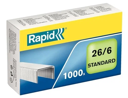 Rapid Grapas 26/6 Galvanizadas para 20 Hojas