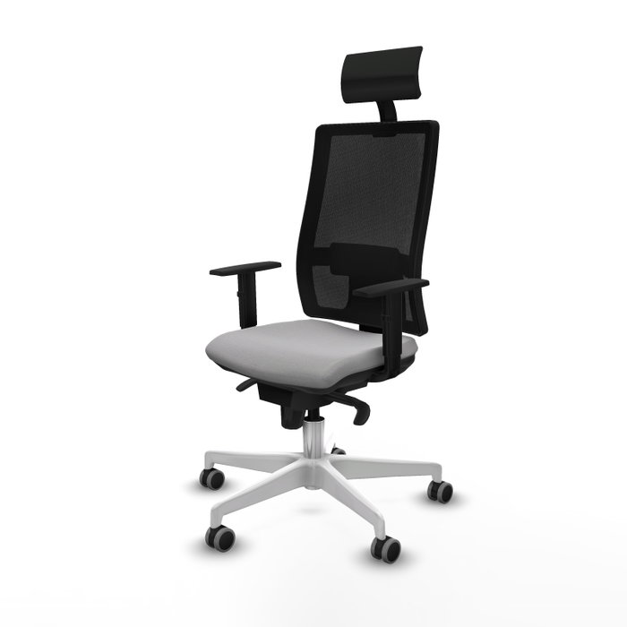 PIQUERAS Y CRESPO Silla de oficina Horna con mecanismo Sincro, Gris claro y Negro PIQUERAS Y CRESPO Silla de oficina Horna con mecanismo Sincro, Gris claro y Negro