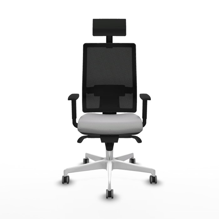 PIQUERAS Y CRESPO Silla de oficina Horna con mecanismo Sincro, Gris claro y Negro PIQUERAS Y CRESPO Silla de oficina Horna con mecanismo Sincro, Gris claro y Negro