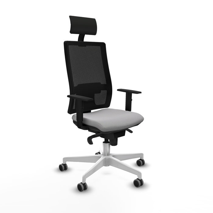 PIQUERAS Y CRESPO Silla de oficina Horna con mecanismo Sincro, Gris claro y Negro PIQUERAS Y CRESPO Silla de oficina Horna con mecanismo Sincro, Gris claro y Negro
