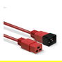 LINDY Cable de extensión IEC C19 Macho a C20 Hembra 2m Rojo, 250V/16A, 1.5 mm², Plug and Play