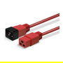 LINDY Cable de extensión IEC C19 Macho a C20 Hembra 2m Rojo, 250V/16A, 1.5 mm², Plug and Play