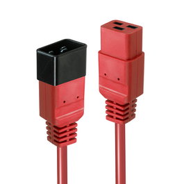 LINDY Cable de alimentación C19 a C20 rojo 2 m