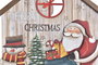 DKD Home Decor Decoración Colgante Navidad Tradicional Rojo Verde Madera y LED 2x28x30 cm 6 Unidades