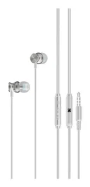 Kodak Auriculares Intraaurales con Micrófono y Control por Cable, Plata