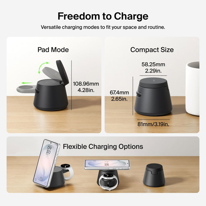 Belkin UltraCharge WIZ052kqBK Estación de carga modular 25W Negro