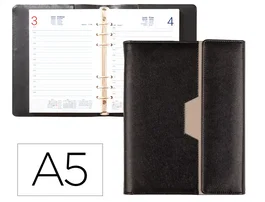 Liderpapel Agenda 2027 Encuadernada Negro 15x21 cm Día Página Bilingüe