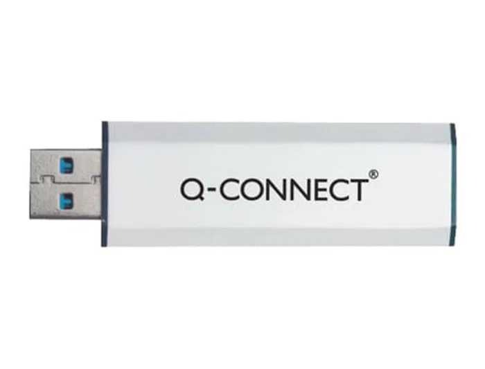 Q-connect Memoria USB Flash 64 GB 3.0 Retráctil Plateado