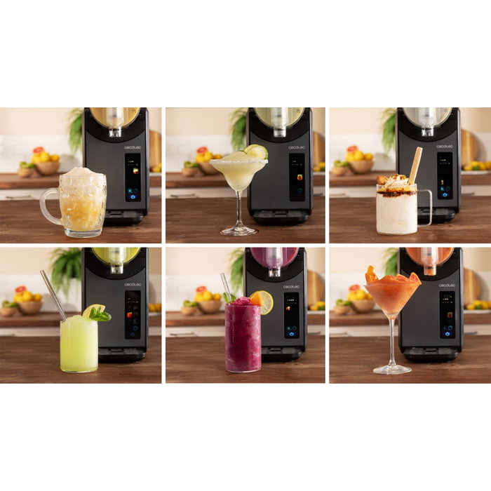 Cecotec Twist&Ice 2600 Máquina para elaborar bebidas y postres congelados Negro/Plata