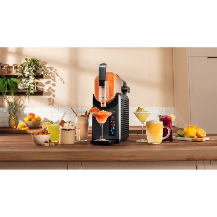 Cecotec Twist&Ice 2600 Máquina para elaborar bebidas y postres congelados Negro/Plata
