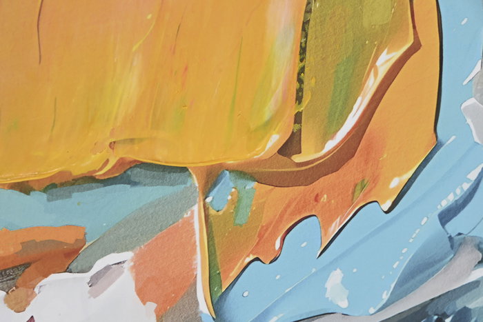 DKD Home Decor Cuadro Abstracto Multicolor Lienzo y PS 2 Unidades 122.5 x 3.5 x 82.5 cm