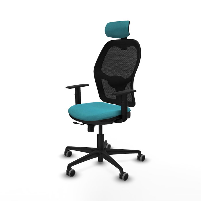 PIQUERAS Y CRESPO Silla de oficina Jorquera Turquesa y Negro