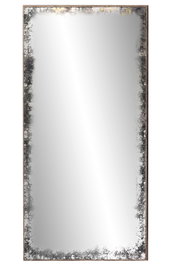 DKD Home Decor Espejo de Metal y Cristal Plateado Desgastado 60x120 cm