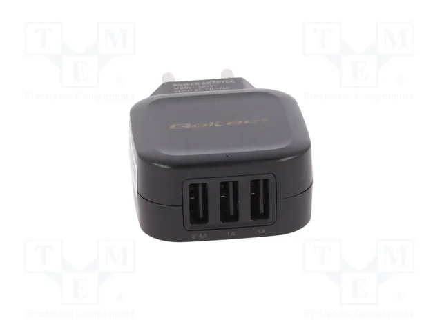 Qoltec Cargador de red 17W 5V 3.4A con 3x USB