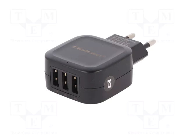 Qoltec Cargador de red 17W 5V 3.4A con 3x USB