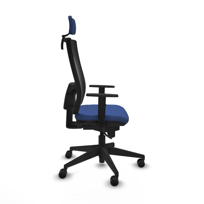 PIQUERAS Y CRESPO Silla de oficina Horna con mecanismo Sincro, Azul marino y Negro