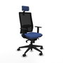 PIQUERAS Y CRESPO Silla de oficina Horna con mecanismo Sincro, Azul marino y Negro