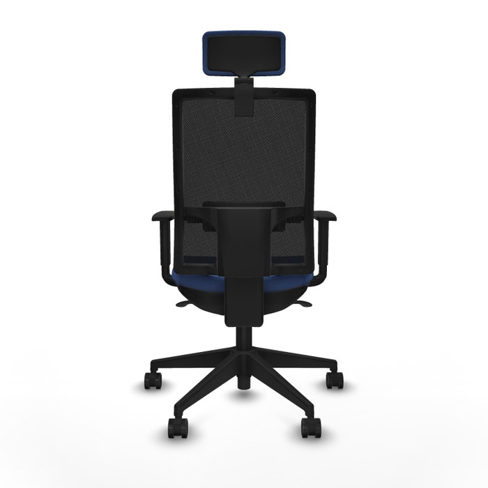 PIQUERAS Y CRESPO Silla de oficina Horna con mecanismo Sincro, Azul marino y Negro