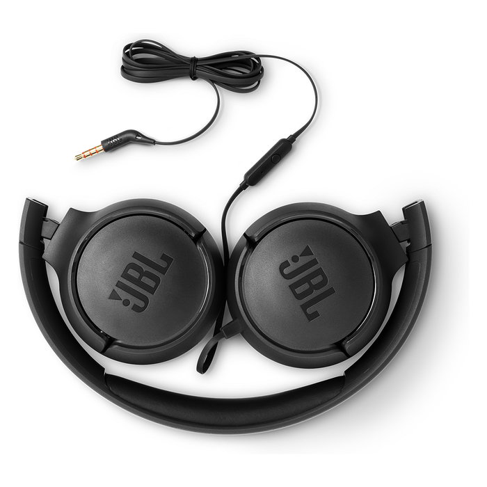 Jbl tune 500 negro auriculares pure bass cable plano sin enredos