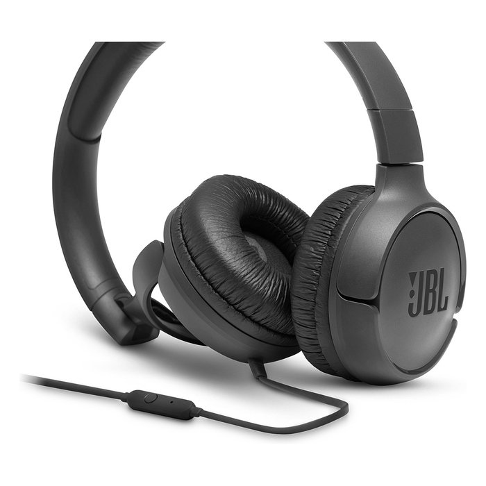Jbl tune 500 negro auriculares pure bass cable plano sin enredos