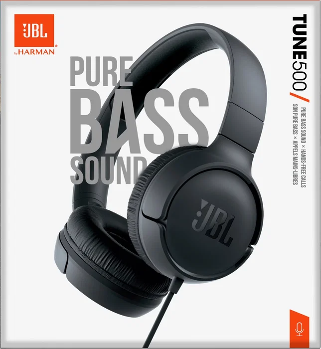 JBL Tune 500 Auriculares Alámbricos Diadema - Pure Bass para Llamadas y Música - Negro