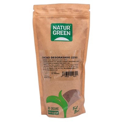 Naturgreen Cacao Desgrasado Bio 225 g - Cacao en Polvo Ecológico