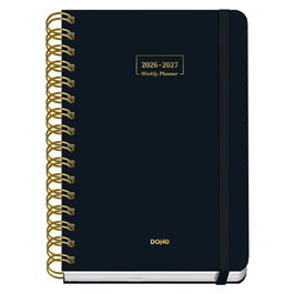 Dohe Agenda Escolar Premium A5 Espiral Doble Sv Cartón Forrado Negro 2026-2027