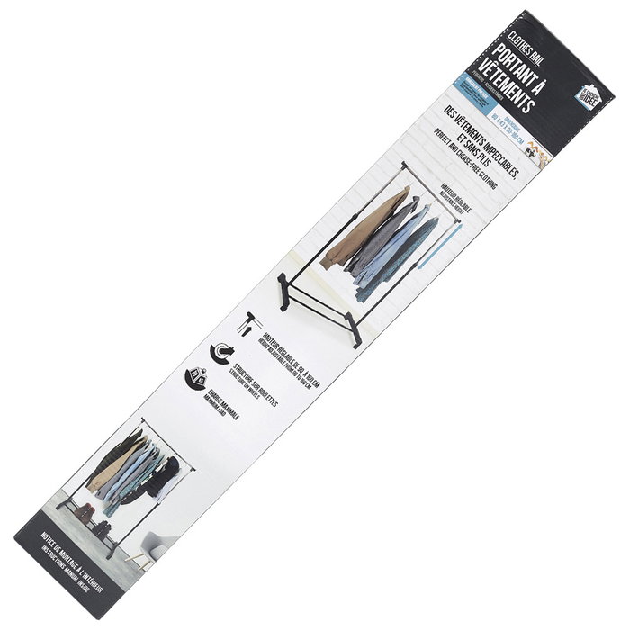 Je cherche une Idee Perchero Barra Ajustable 80x43 cm Altura 90-160 cm Carga 10 kg