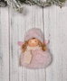DKD Home Decor Decoración Colgante de Poliéster Niña Blanco y Gris