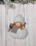 DKD Home Decor Decoración Colgante de Poliéster Niña Blanco y Gris