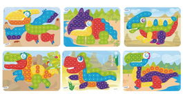 Juego Miniland Pegs 20Mm Dinos Pack De 6 (3-6 Años)