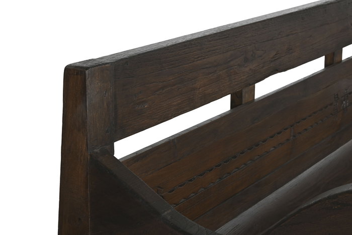 DKD Home Decor 2c24 Banco Marron Oscuro 196 x 60 x 82 cm Teca Maciza