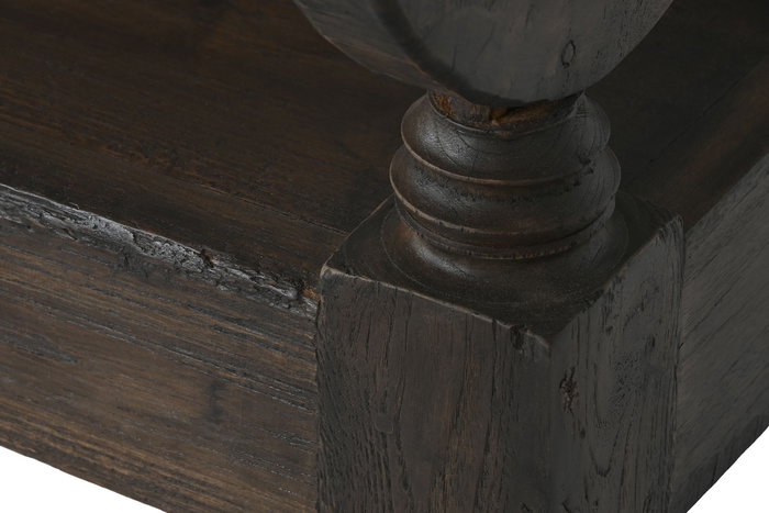 DKD Home Decor 2c24 Banco Marron Oscuro 196 x 60 x 82 cm Teca Maciza