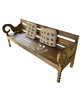DKD Home Decor 2c24 Banco Marron Oscuro 196 x 60 x 82 cm Teca Maciza