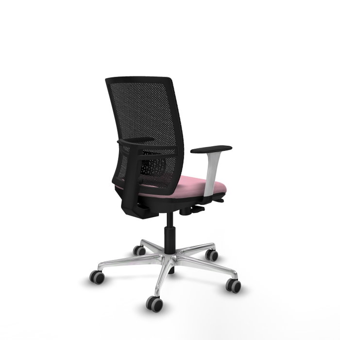 PIQUERAS Y CRESPO Silla de oficina Yunquera con mecanismo Sincro/Traslack Rosa y Negro